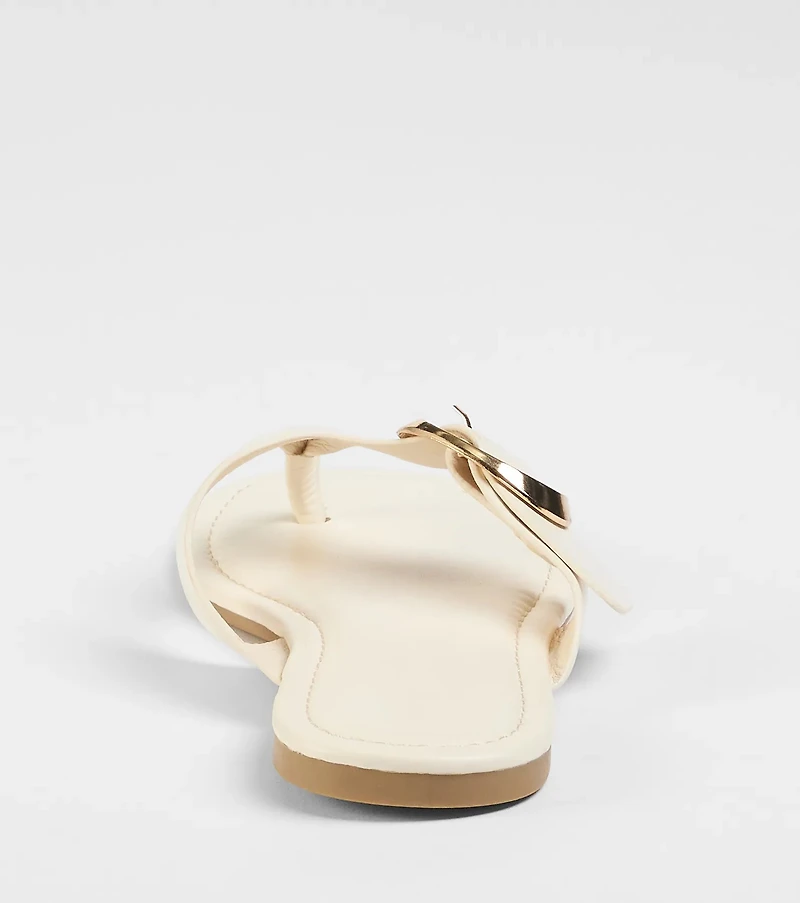 Statement Gleam Buckle Thong Sandals