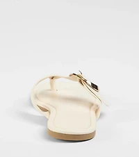 Statement Gleam Buckle Thong Sandals