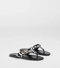 Statement Gleam Buckle Thong Sandals