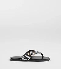 Statement Gleam Buckle Thong Sandals