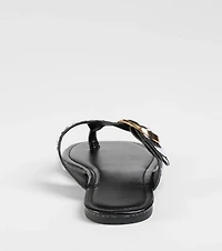 Statement Gleam Buckle Thong Sandals