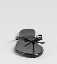 Perfect Pair Bow Detail Thong Strap Sandals