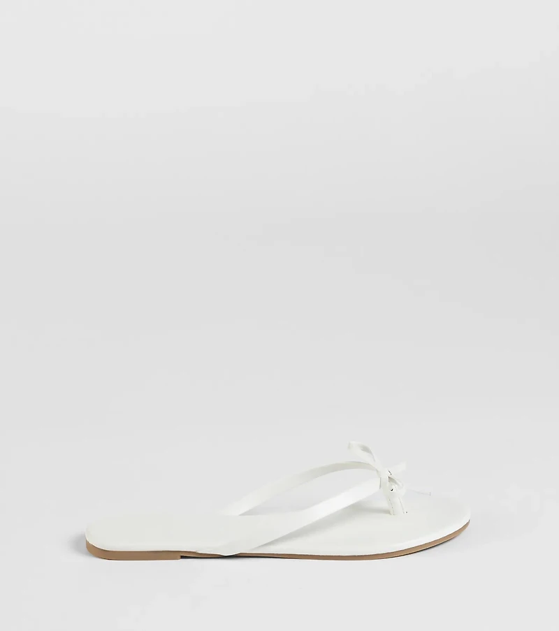 Perfect Pair Bow Detail Thong Strap Sandals