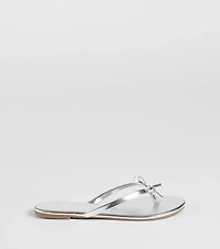 Perfect Pair Bow Detail Thong Strap Sandals