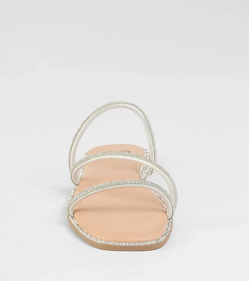 Always Glowing Rhinestone Strap Sandals