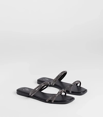 Memorable Muse Rhinestone Strappy Sandals