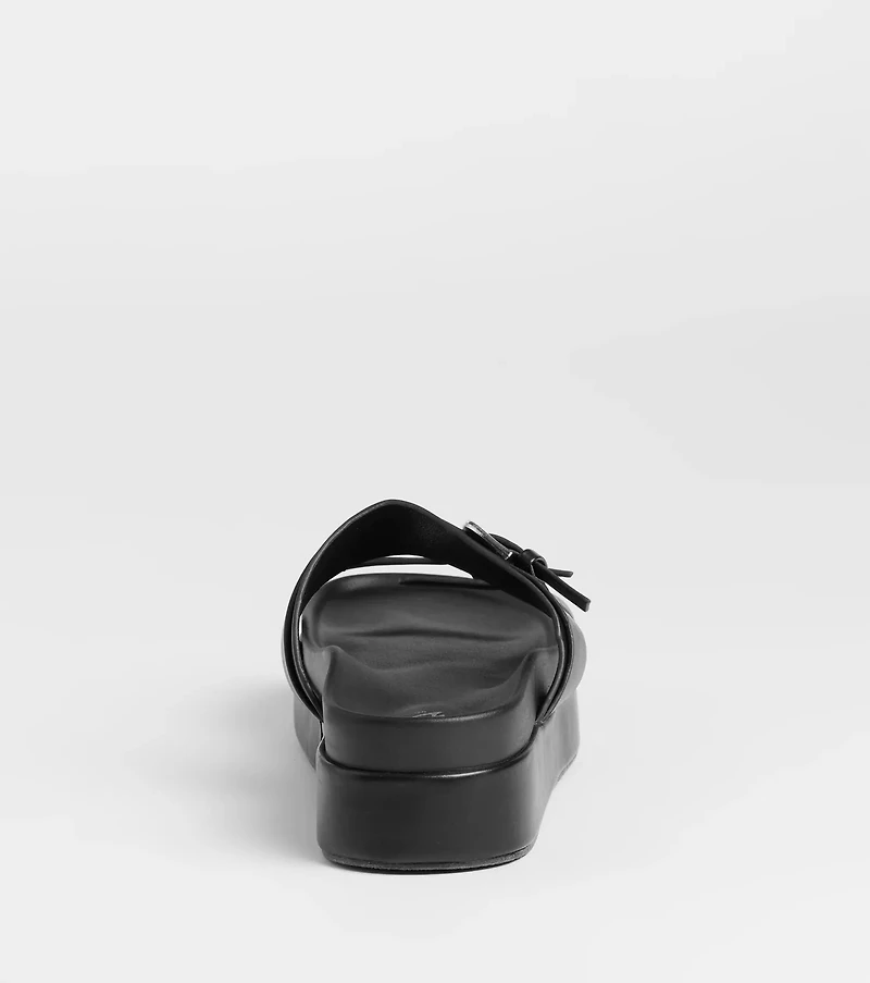 On A New Level Buckle Strappy Platform Sandals