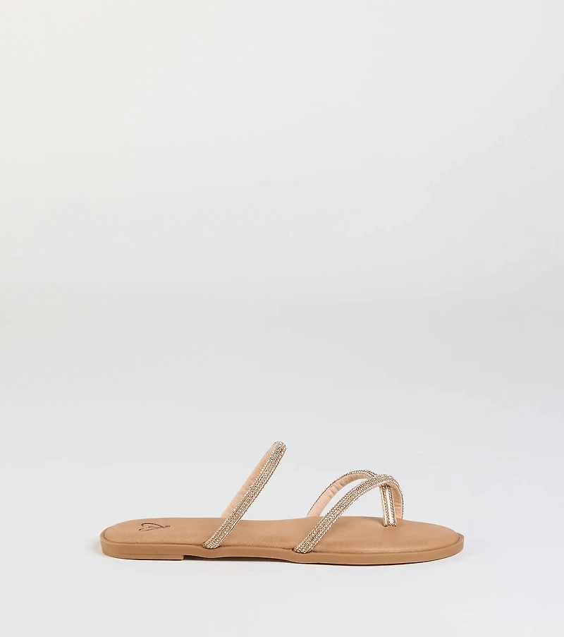 Always Shining Rhinestone Strappy Sandals