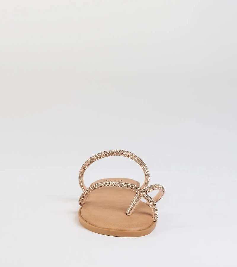 Always Shining Rhinestone Strappy Sandals