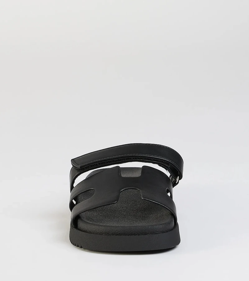 Sunny Vibe Cutout Strappy Slide Sandals