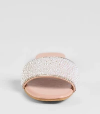 Ever So Chic Rhinestone Pearl Sandals