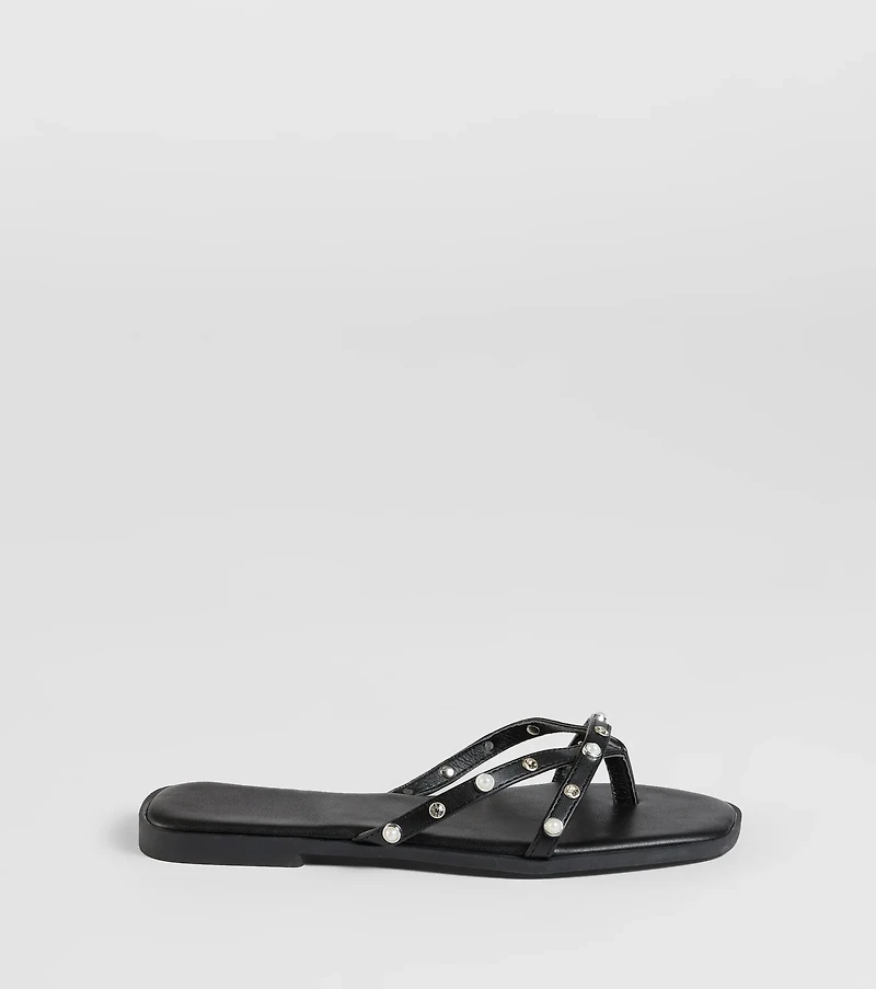 Stylishly Glam Strappy Rhinestone Pearl Sandals