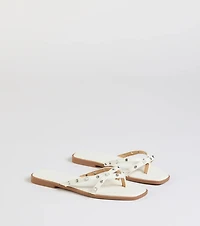 Stylishly Glam Strappy Rhinestone Pearl Sandals