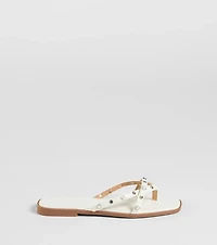Stylishly Glam Strappy Rhinestone Pearl Sandals