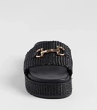 Slide Into Spring Platform Straw Sandals