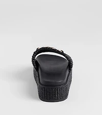 Slide Into Spring Platform Straw Sandals