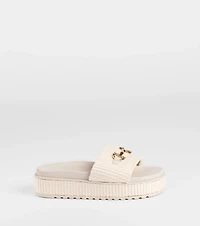 Slide Into Spring Platform Straw Sandals