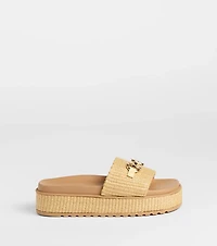 Slide Into Spring Platform Straw Sandals