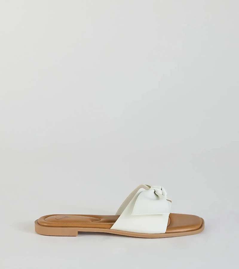 Such A Delight Bow Flat Sandals