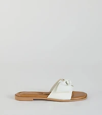 Such A Delight Bow Flat Sandals