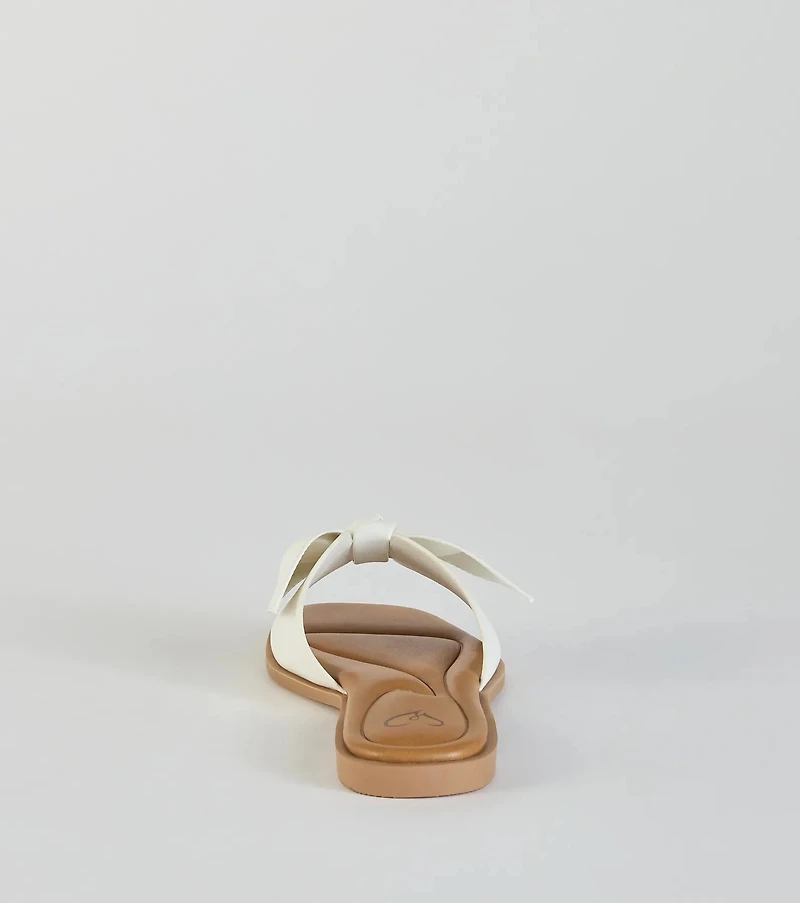 Such A Delight Bow Flat Sandals