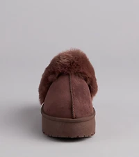 Cozy Girl Platform Faux Fur Slippers