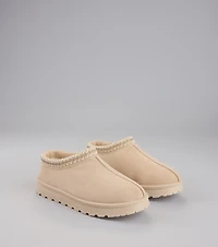 Cozy Status Faux Suede Platform Slippers