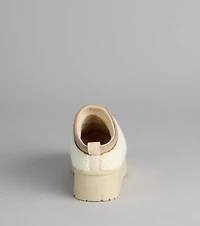 Cloud Club Faux Sherpa Platform Slippers