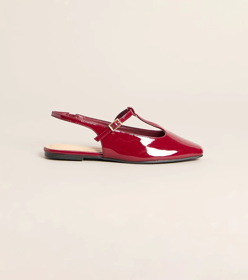 Class Act Patent Mary Jane Flats
