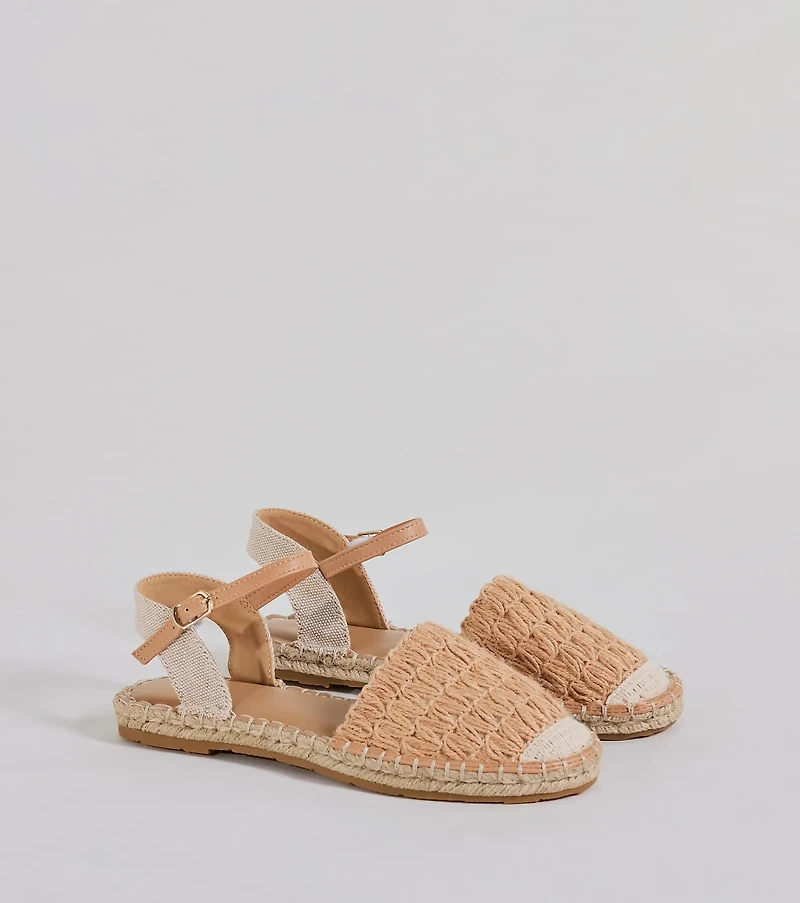 Fashionable Good Time Espadrille Flat Sandals