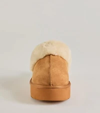 Cozy Luxe Faux Sherpa Lined Platform Shoes