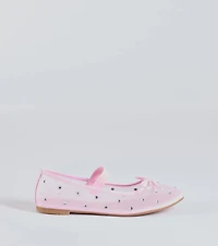 Sparkle And Shine Rhinestone Bow Ballet Flats