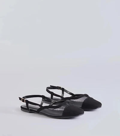 Classically Chic Slingback Colorblock Ballet Flats