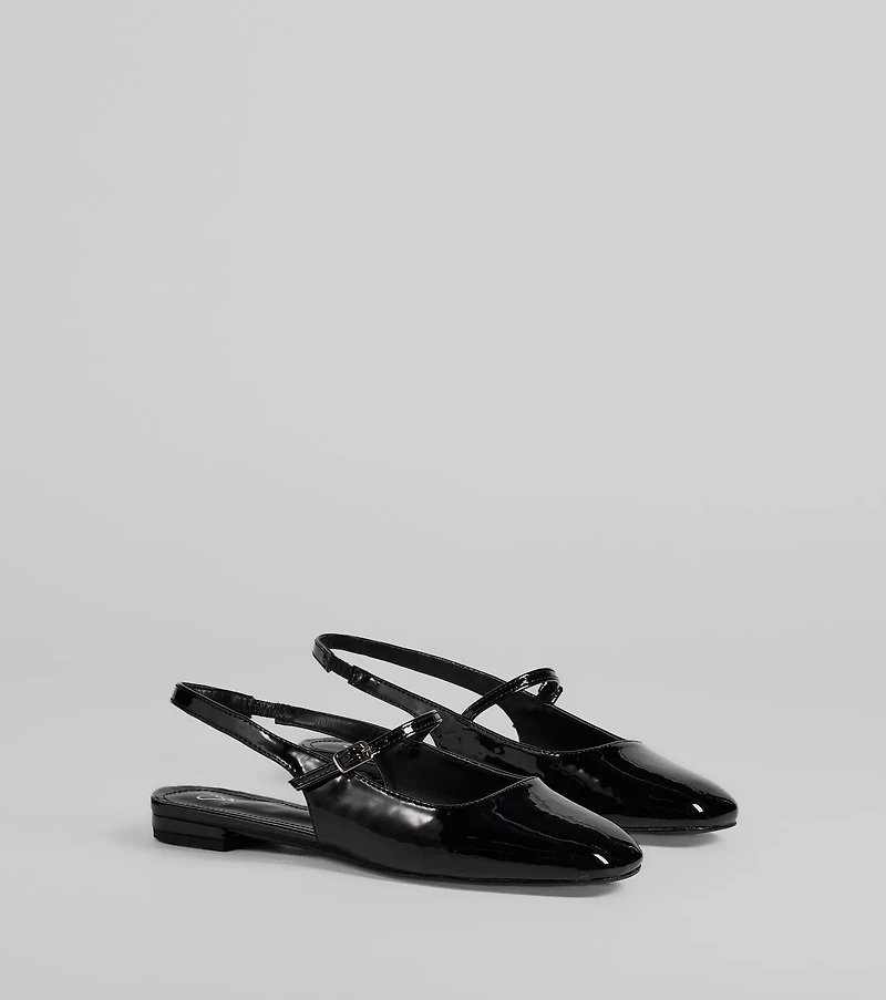 Adorable Essentials Slingback Mary Jane Flats