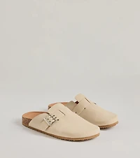 Casual Trend Faux Suede Slip-On Clogs