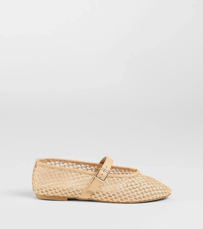 Adorable Style Braided Mesh Ballet Flats
