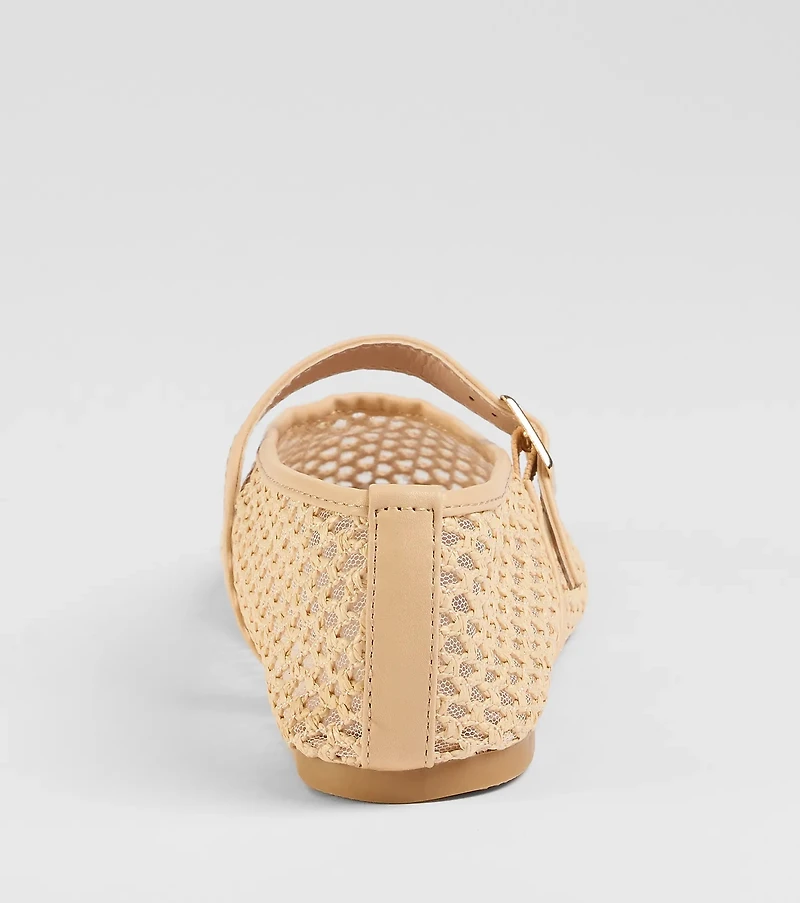 Adorable Style Braided Mesh Ballet Flats