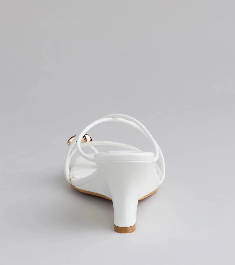 Refined And Classy Toe Ring Strappy Wedges
