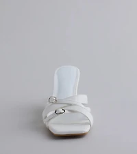Playing It Cute Strappy Buckle Wedge Heels
