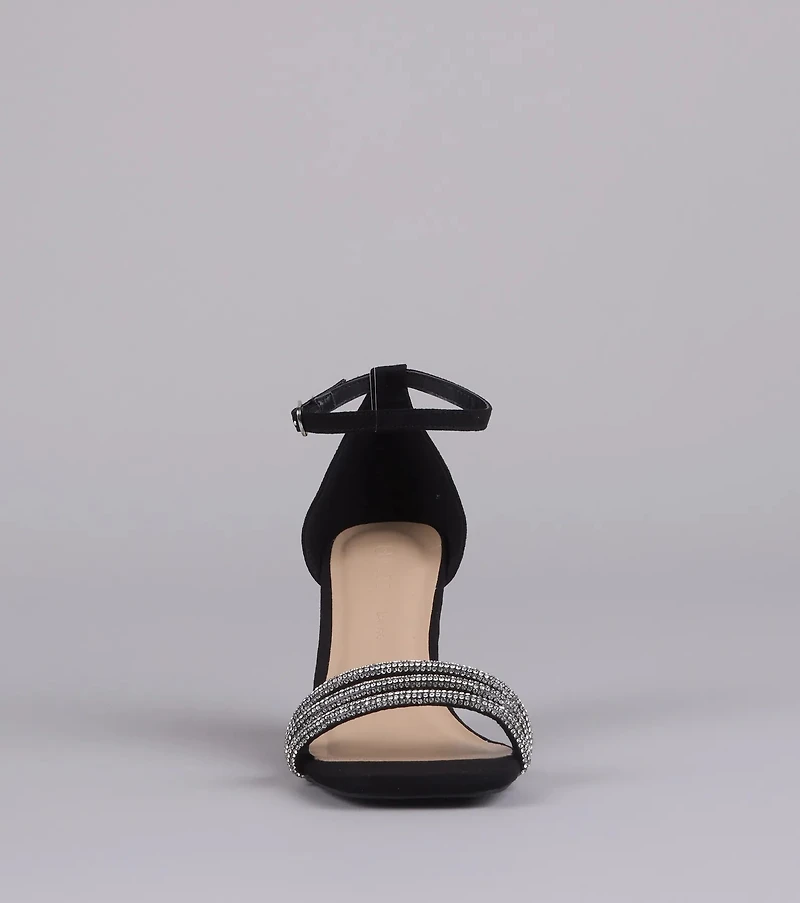 Pretty Little Sparkle Rhinestone Wedge Heels