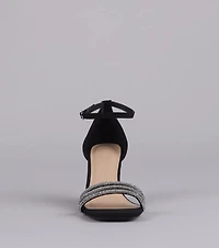 Pretty Little Sparkle Rhinestone Wedge Heels