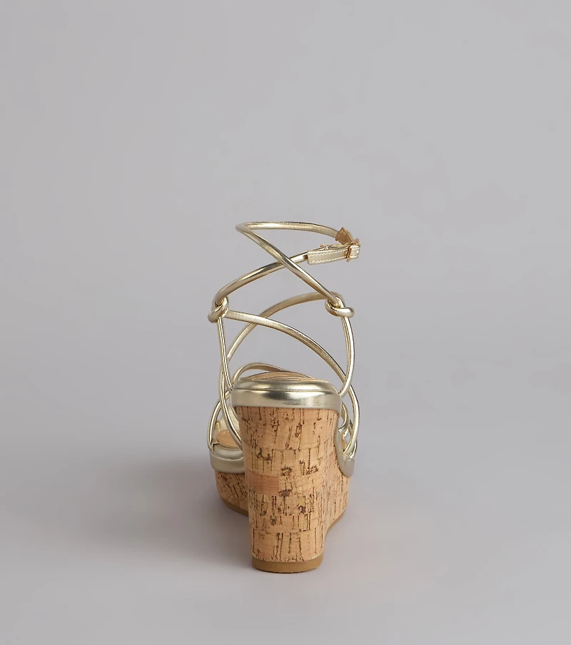 Sunny Days Strappy Platform Wedges