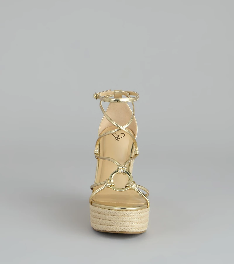 Polished Escape Strappy Wedges