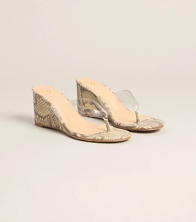 Statement Step Snake Wedges