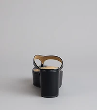 Elevated Thong Platform Wedge Sandals