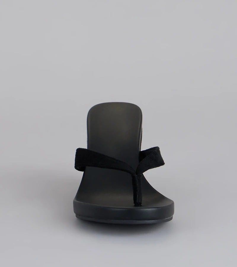 Sunny Day Chic Thong Wedge Heels