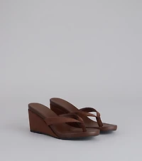 Sunny Day Chic Thong Wedge Heels