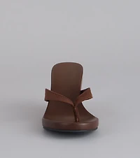 Sunny Day Chic Thong Wedge Heels