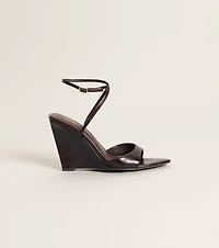 Plans on Point Patent Strappy Wedge Sandals