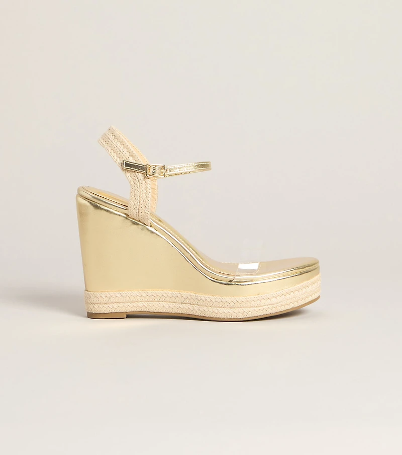 Escape The City Metallic Wedges